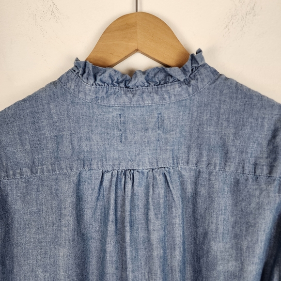 J. Crew Blue Ruffle Dress - Picture 11 of 14